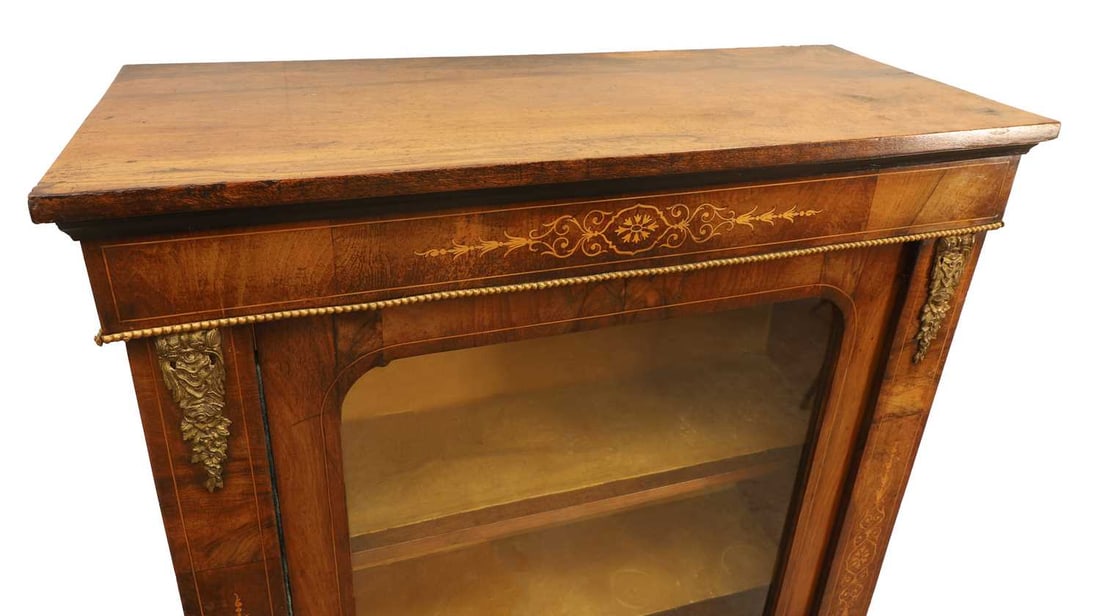 A Victorian inlaid mahogany pier cabinet, 19th century, - 2
