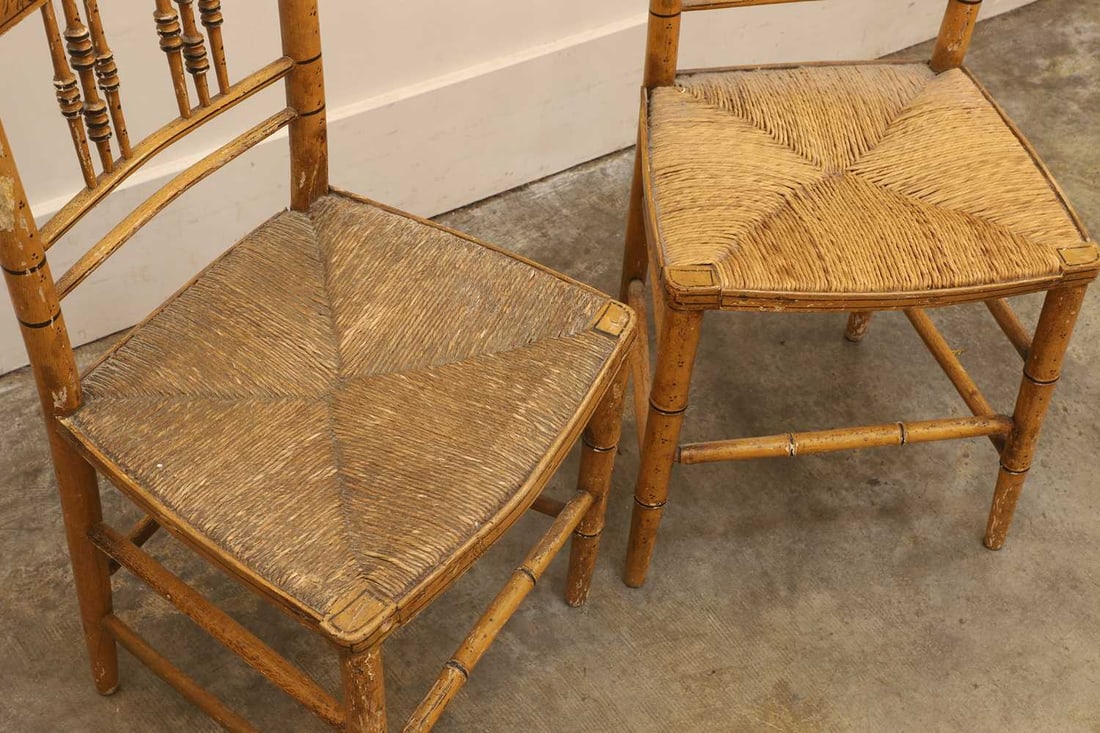 A set of Regency painted side chairs, early 19th century, - 2