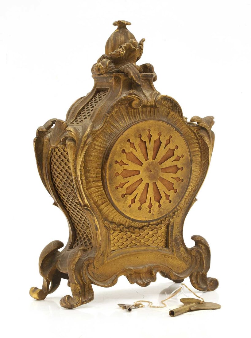 A Charles Frodsham bronze mantel clock, 19th century, - 2