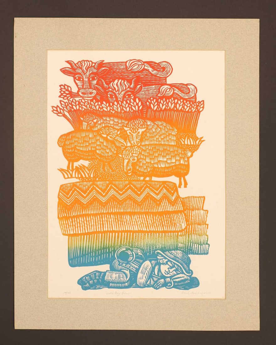 Paul Beck (British, b.1922) a collection of seven linocuts, - 4