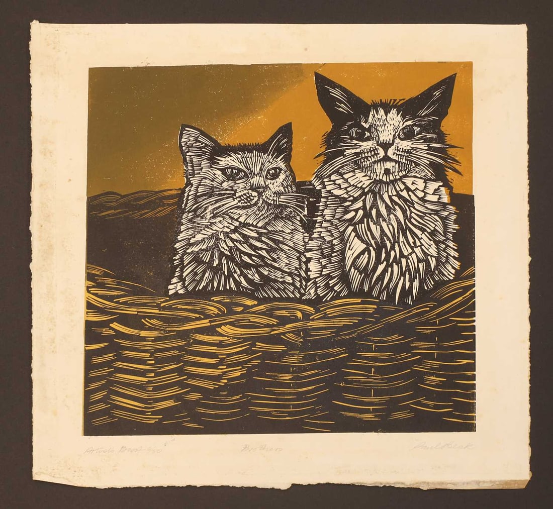 Paul Beck (British, b.1922) a collection of seven linocuts, - 5