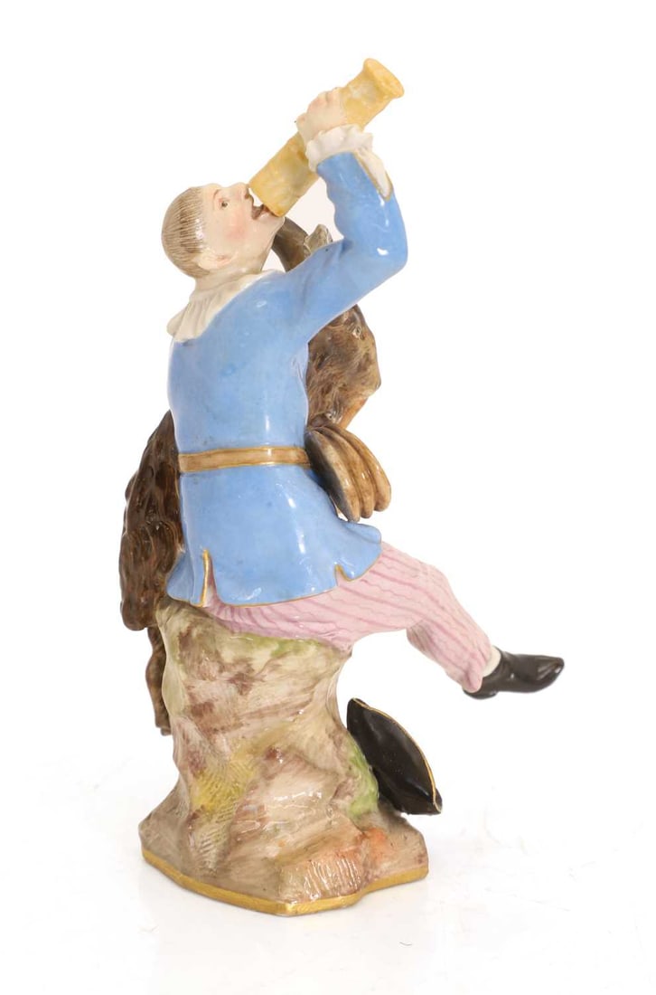A Meissen figure of Harlequin, 19th century, - 2