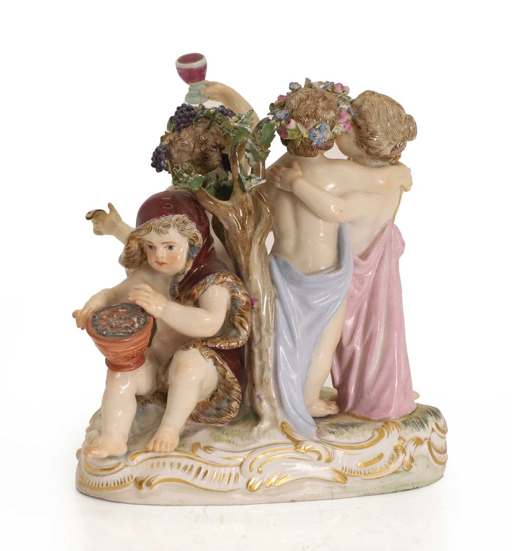 A Meissen four seasons figure group, late 19th century, - 2