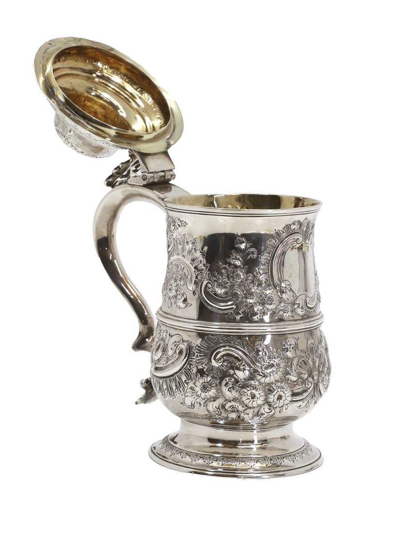 A George III silver tankard, - 2