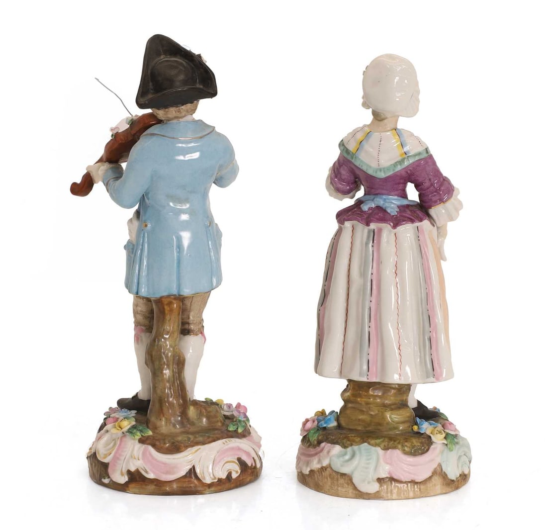 A pair of German porcelain figures, 19th / 20th century, - 2