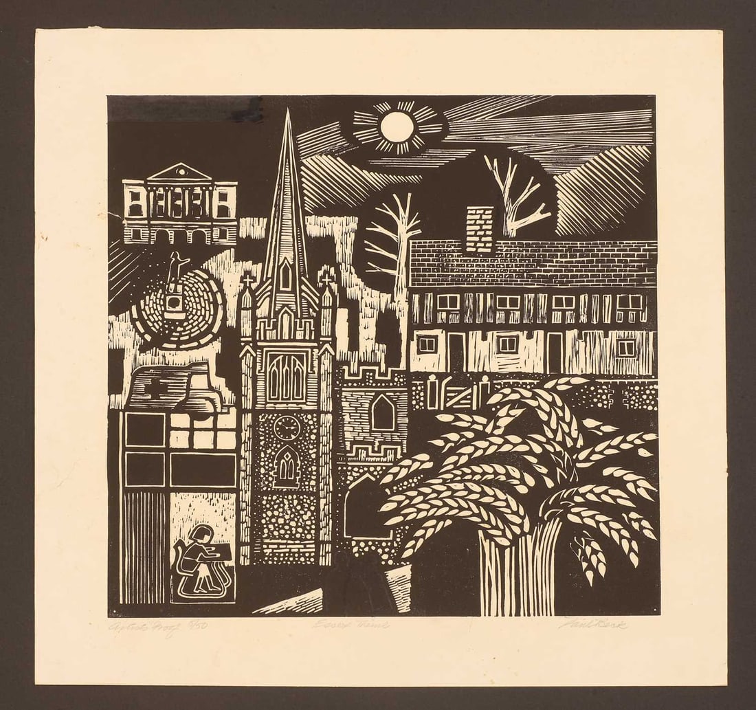Paul Beck (British, b.1922) a collection of six linocuts, - 5