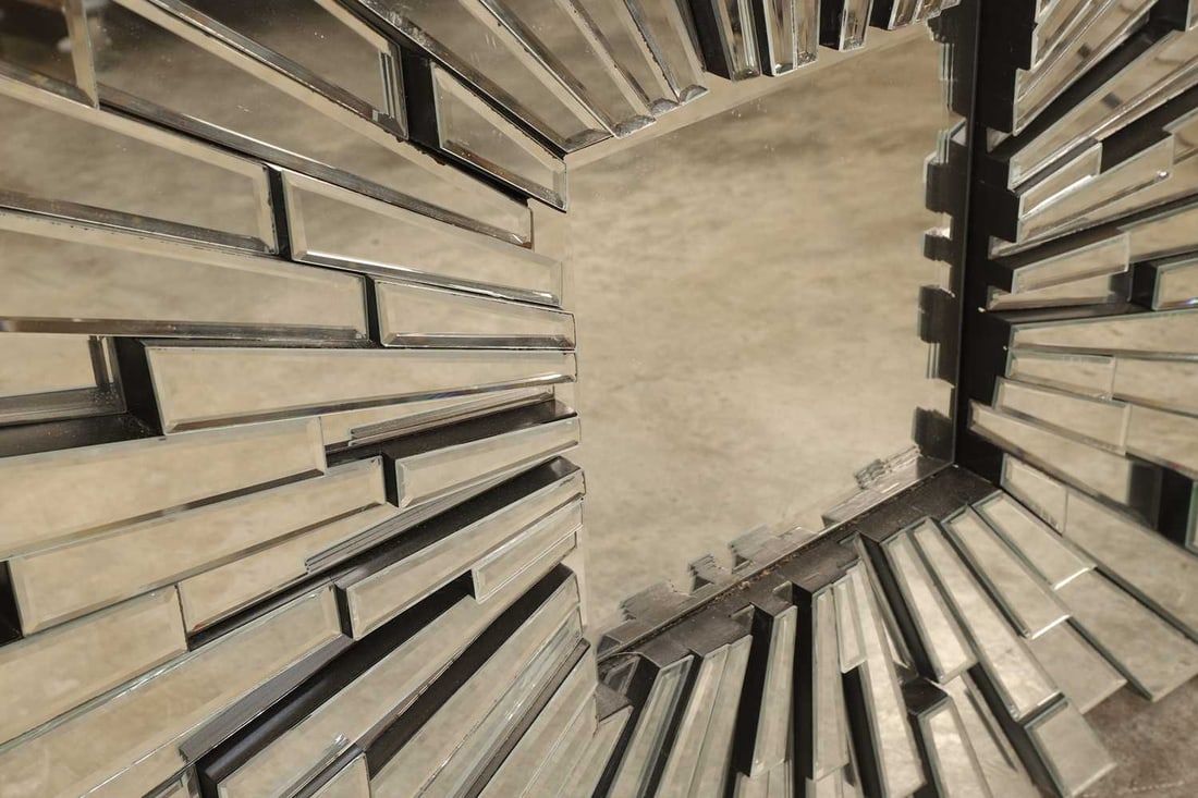 An Art Deco style starburst mirror, of recent manufacture, - 2