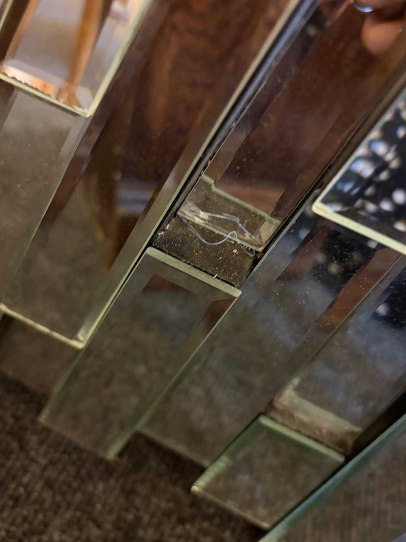 An Art Deco style starburst mirror, of recent manufacture, - 6