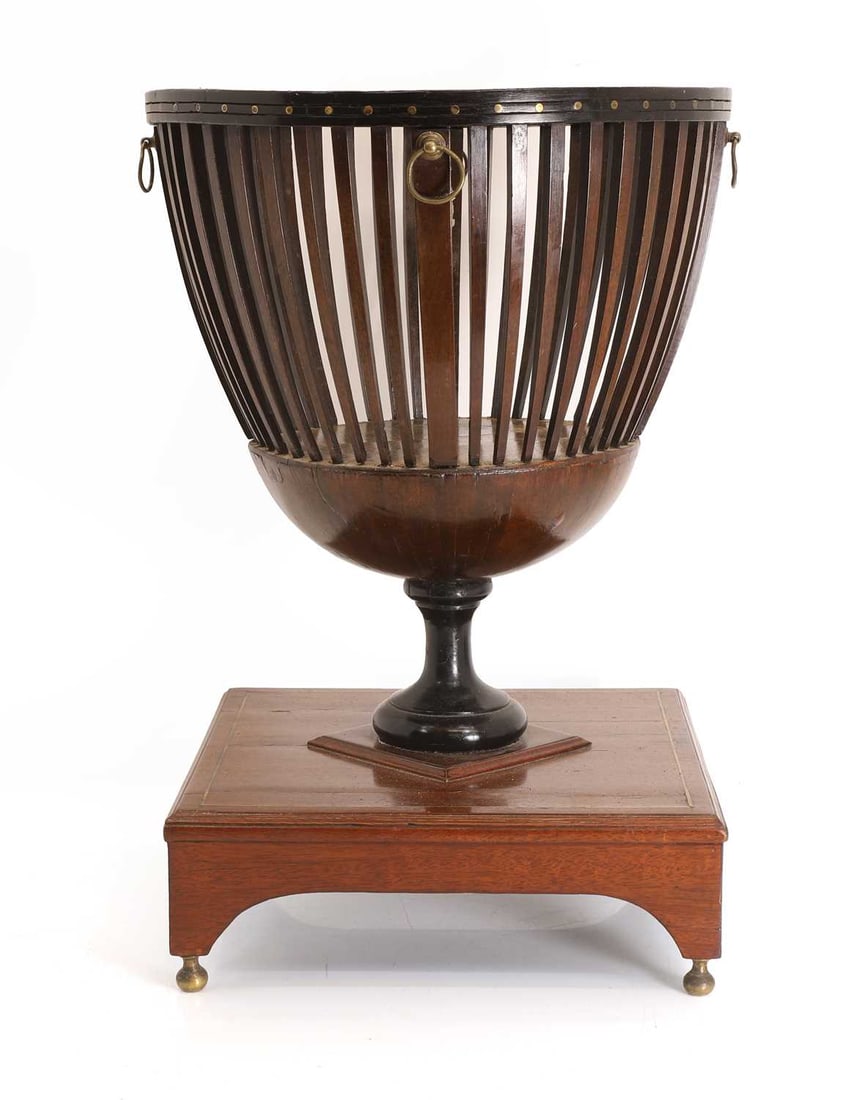 A rosewood jardinière of basket form, 19th century, - 2