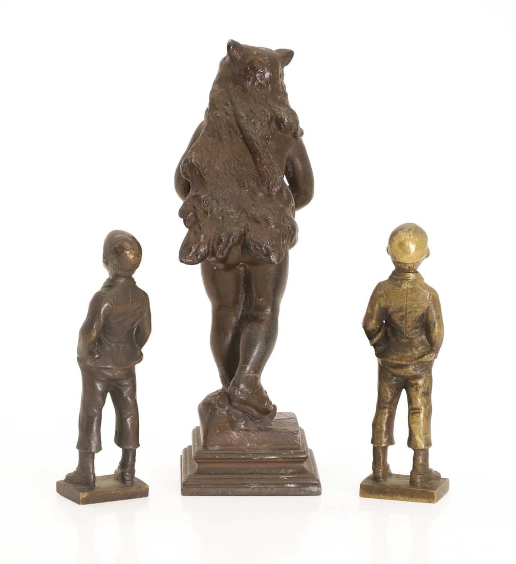 A pair of Austrian bronze figures, - 2