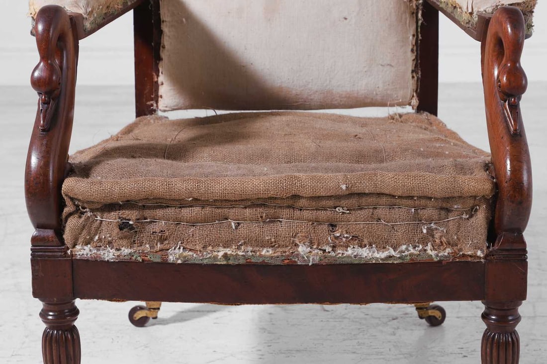 A Louis Philippe mahogany armchair, circa 1840, French, - 4