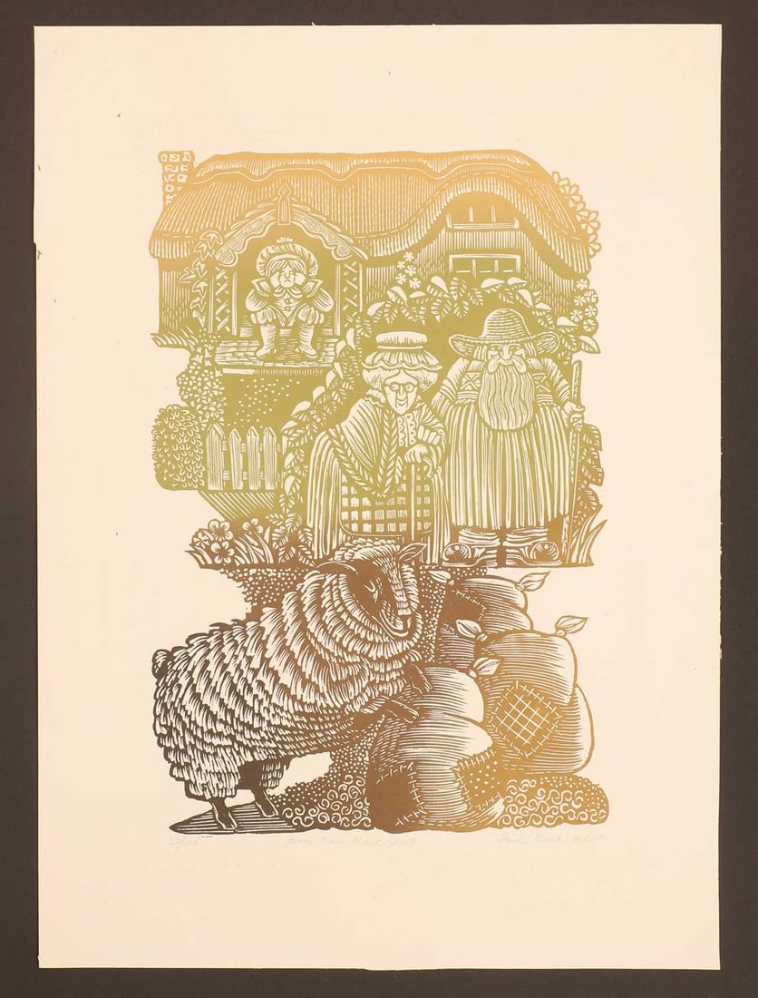 Paul Beck (British, b.1922) a collection of seven linocuts, - 4