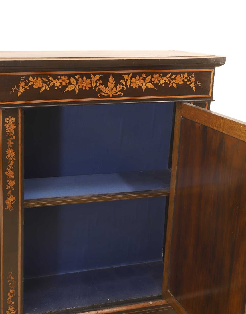 A Victorian inlaid mahogany pier cabinet, 19th century, - 2
