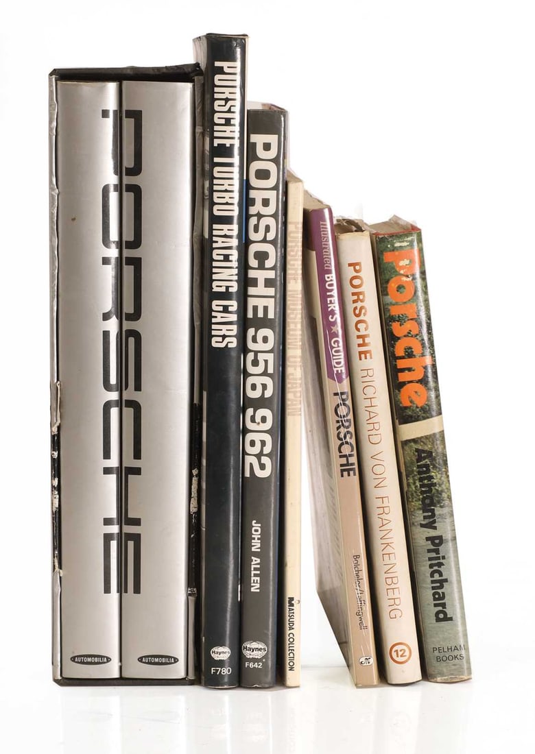 MOTORING - PORSCHE,: MOTORING - PORSCHE, Porsche Catalogue Raisonné 1947-1993: All of the Porsches, 2 vols., in publisher's hard slipcase, with dust jackets; Porsche Museum of Japan: The Matsuda Collection; BAMSEY (I