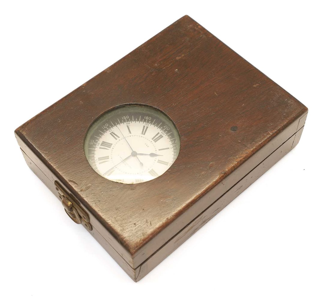 A Royal Navy Fleet Air Arm chrome open face deck pocket watch, by H Golay & Son Ltd, London, - 2