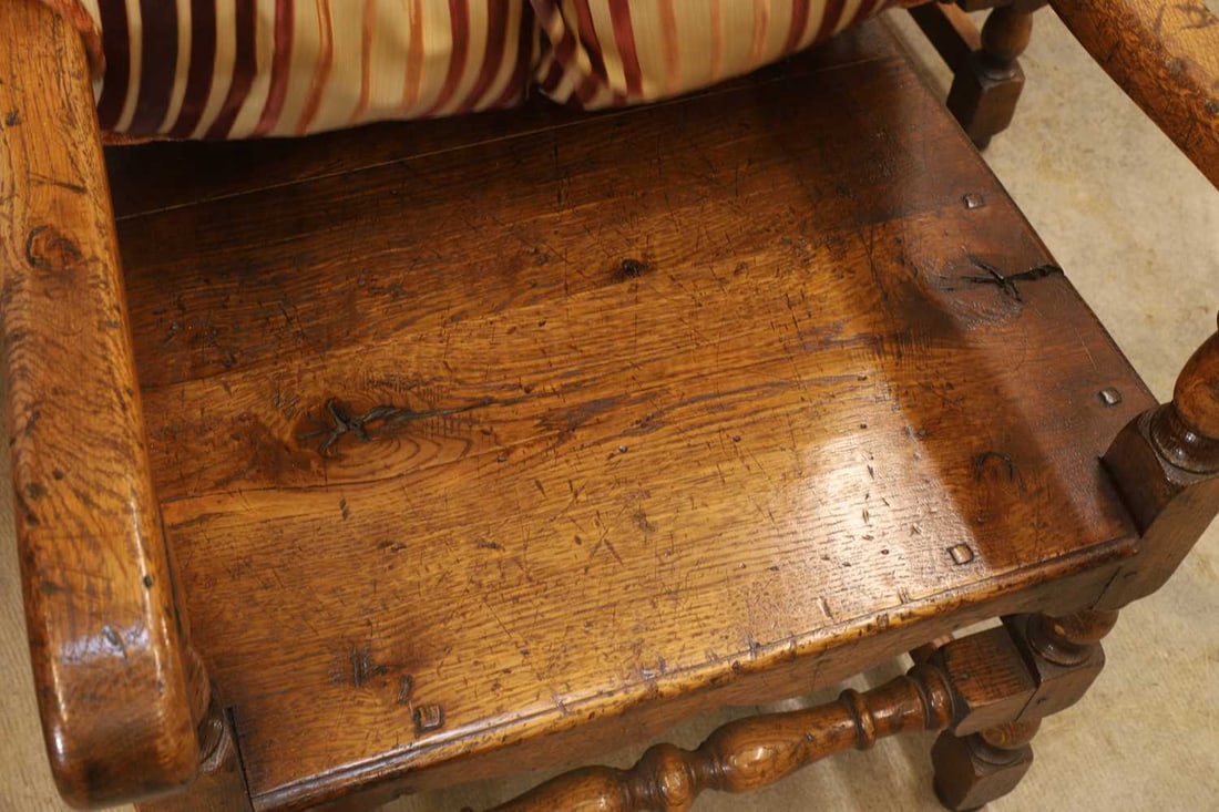 A set of twelve oak panelled seat chairs, circa 1990, - 4