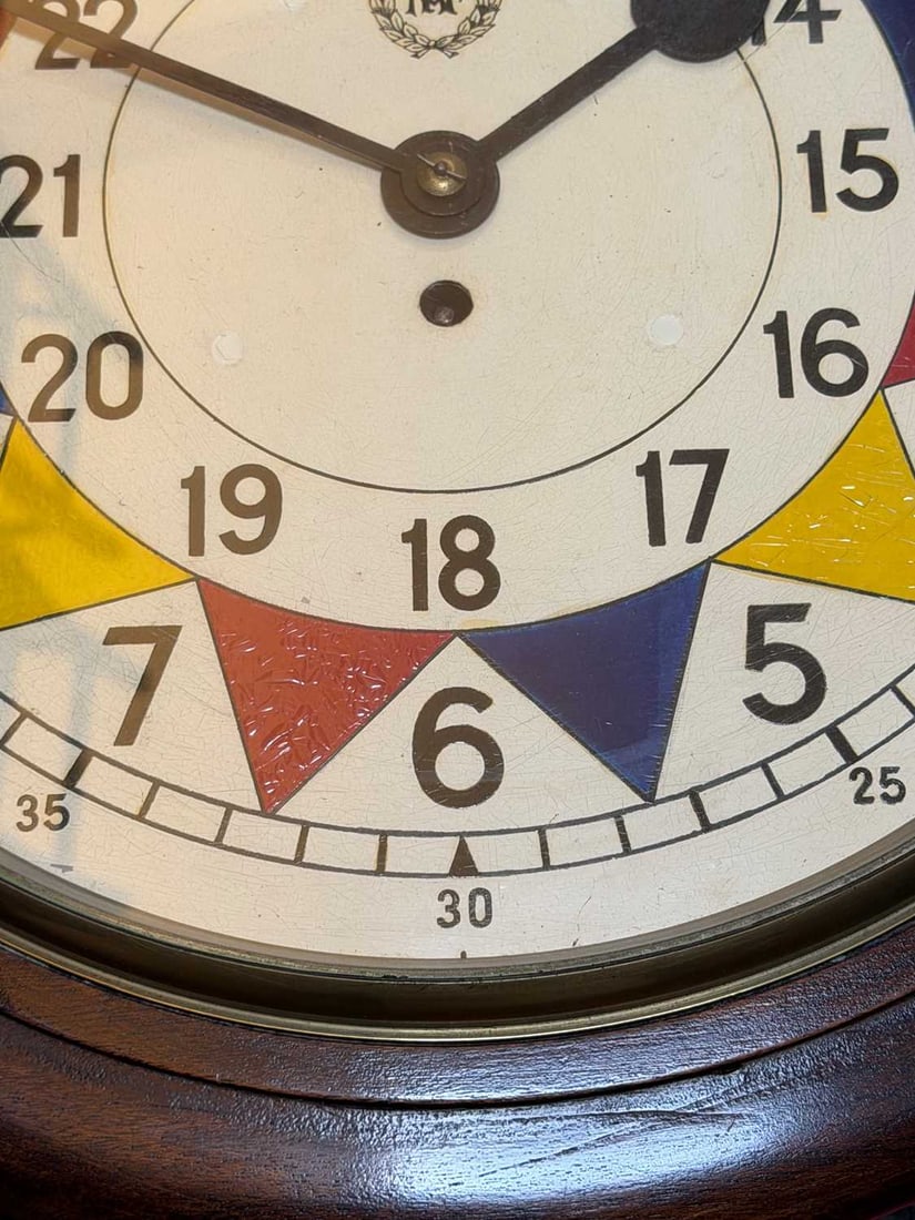 A WWII RAF operations room sector wall clock, 1940s, - 3