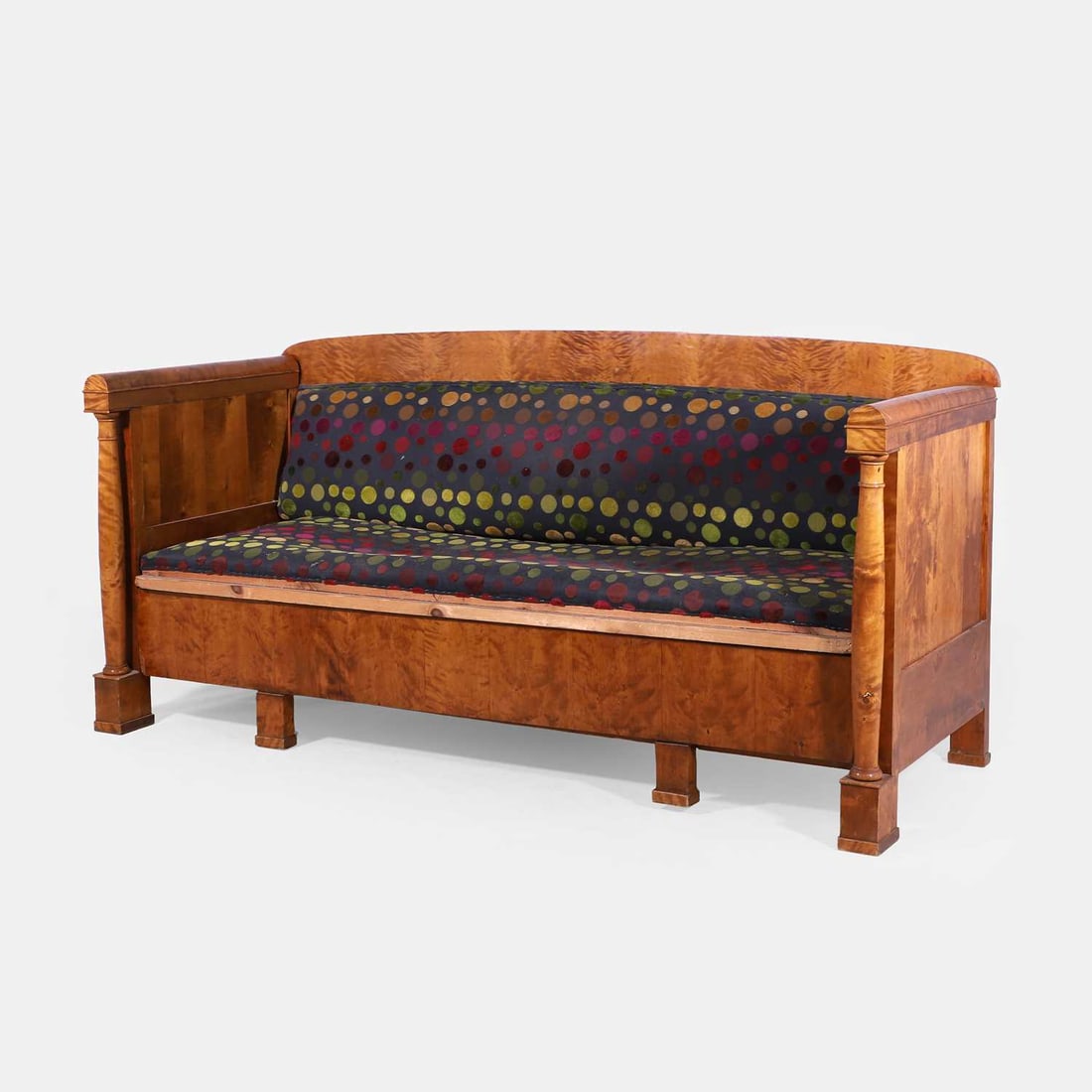 Biedermeier, a maple settee, - 2