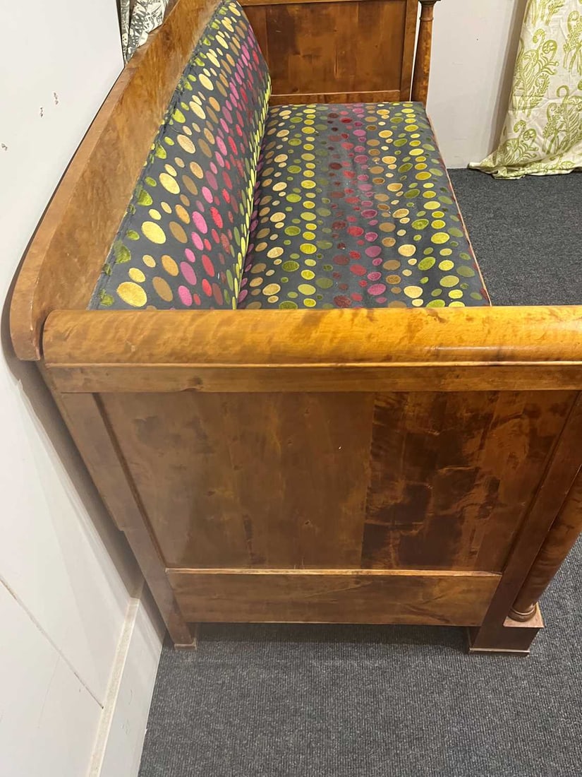 Biedermeier, a maple settee, - 5