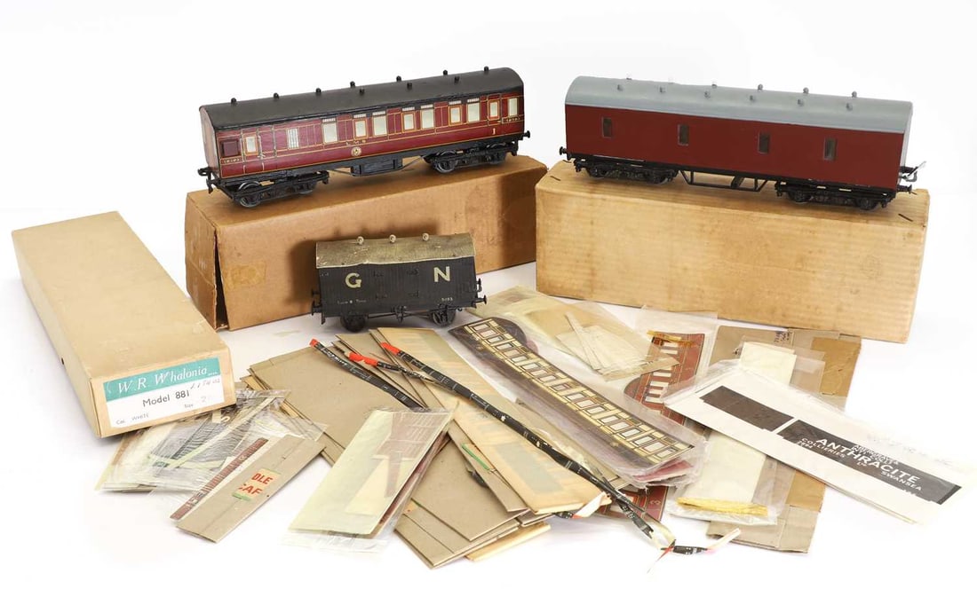 Twelve Chad Valley O gauge lithographed rolling stock wagons and a van, - 2