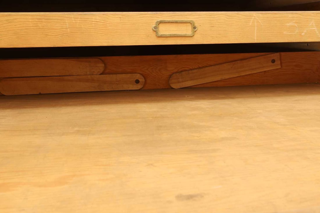 A pine plan cabinet, 20th century, - 4