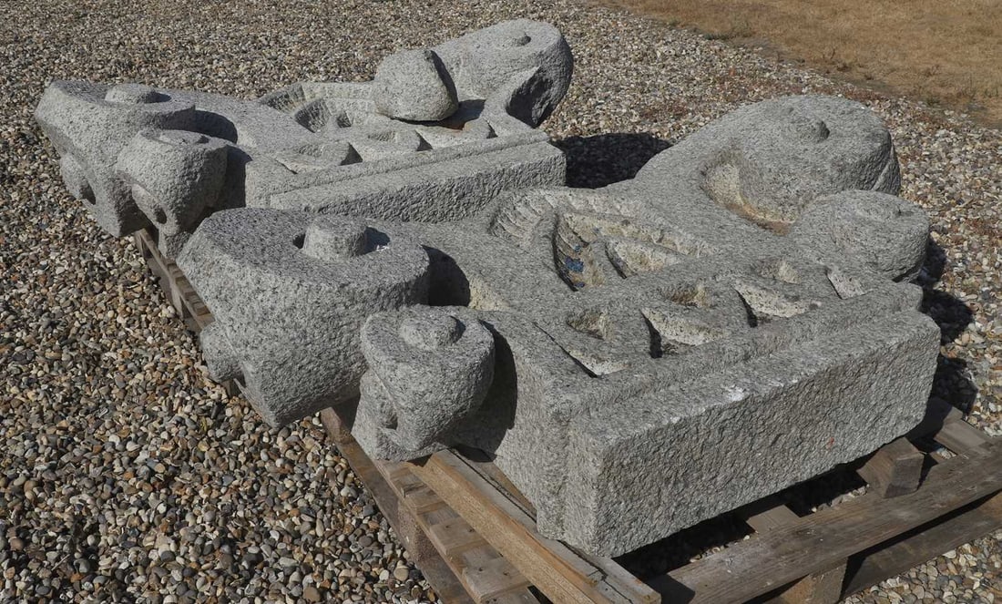 A granite capital dessert table, early 20th century, - 2