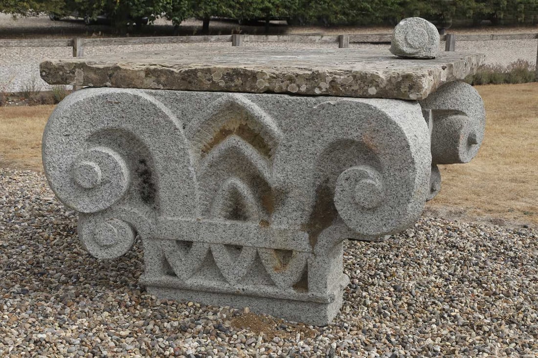 A granite capital dessert table, early 20th century, - 4
