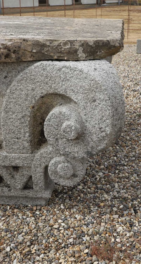 A granite capital dessert table, early 20th century, - 5