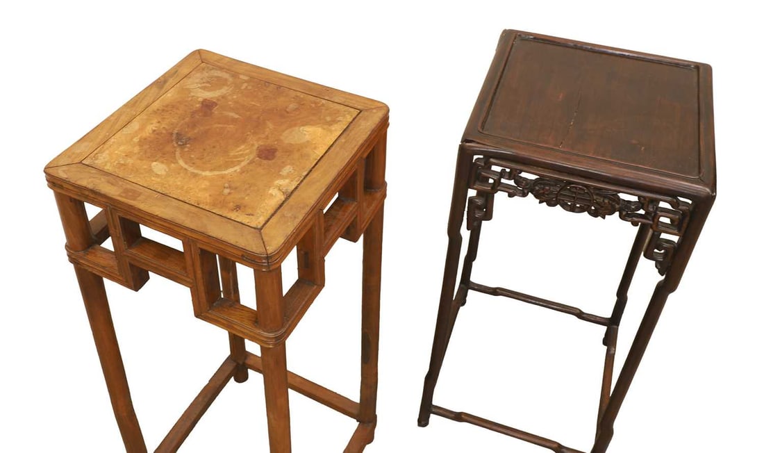 Two Chinese hardwood stands, 19th - 20th century, - 2