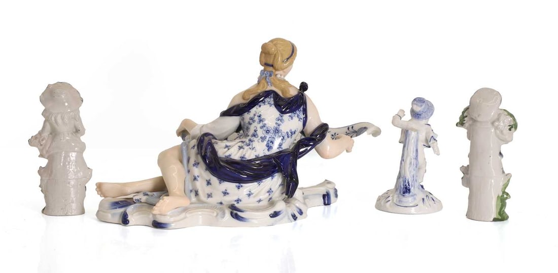 A Meissen sweet meat dish figure, 19th century and later, - 2