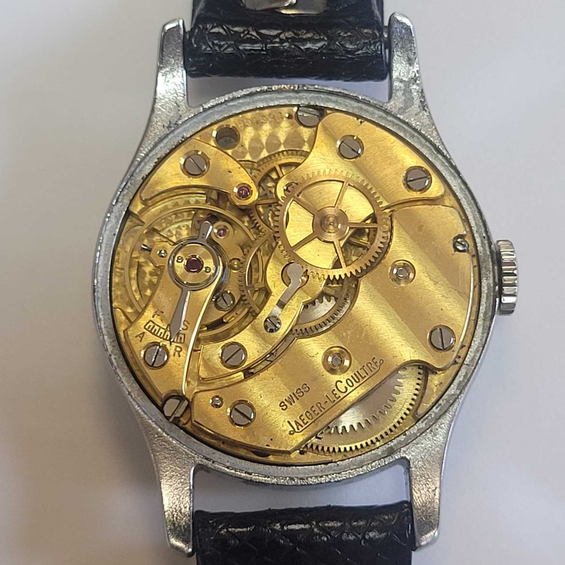 LeCoultre, a WWII British military-issue mechanical wristwatch, - 3