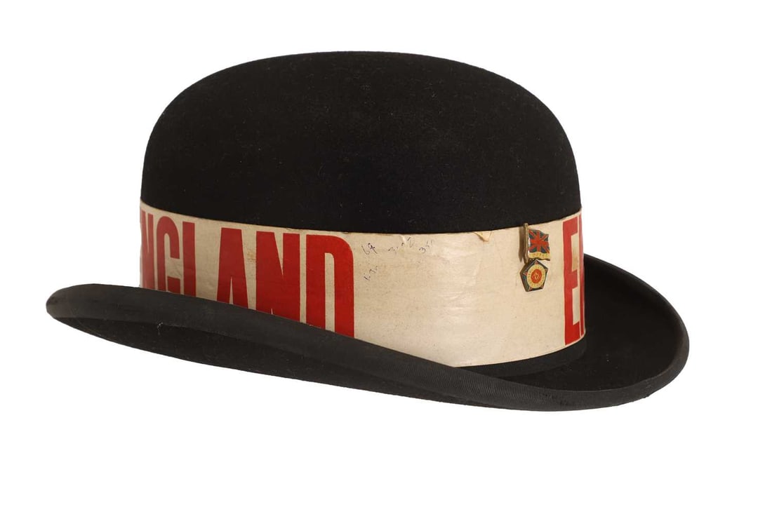 A signed Bobby Moore signed bowler hat, circa 1970s, - 2