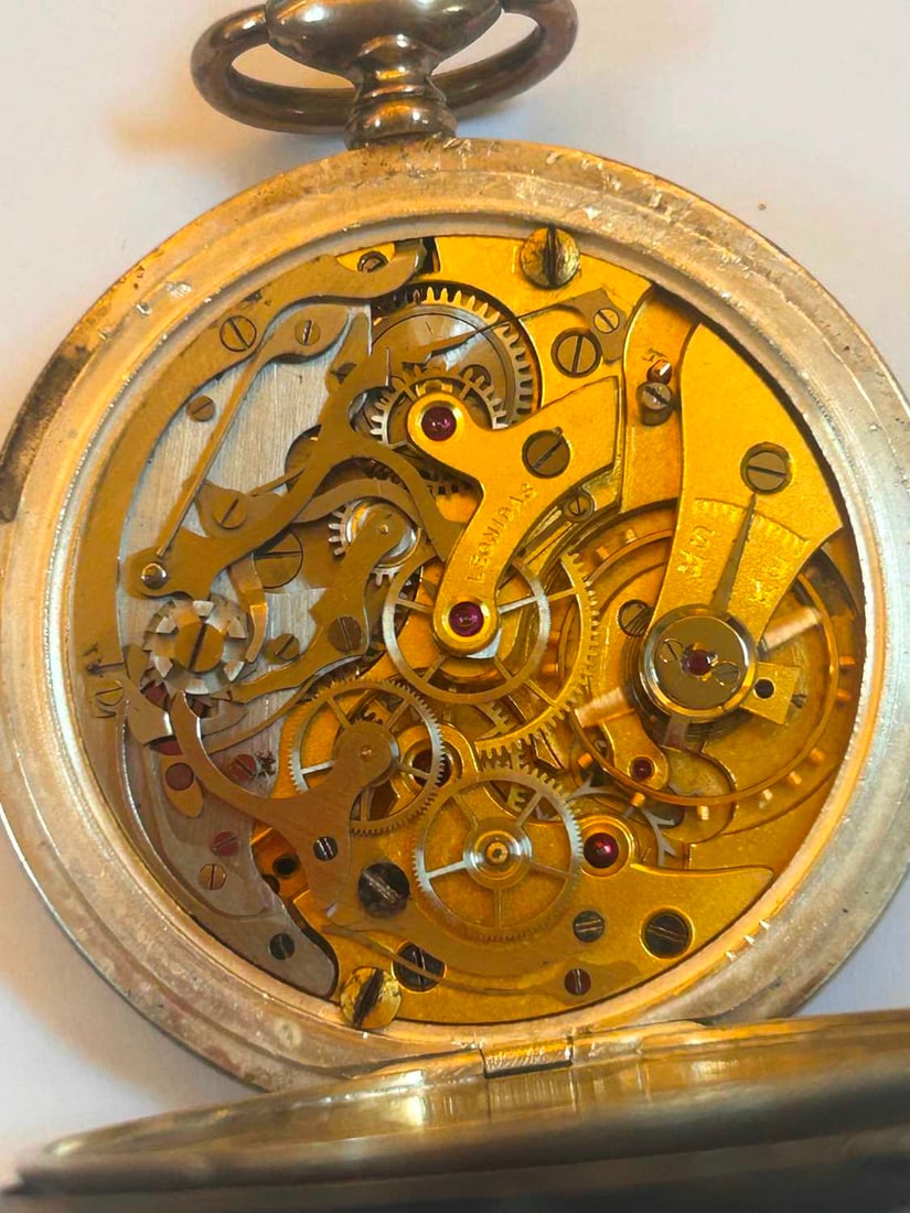 A German Kriegsmarine .800 silver open face pocket stop watch, by Leonidas, - 12