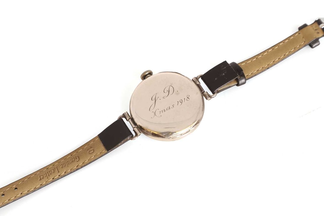 Rolex a WWI officer's silver mechanical wristwatch, - 2