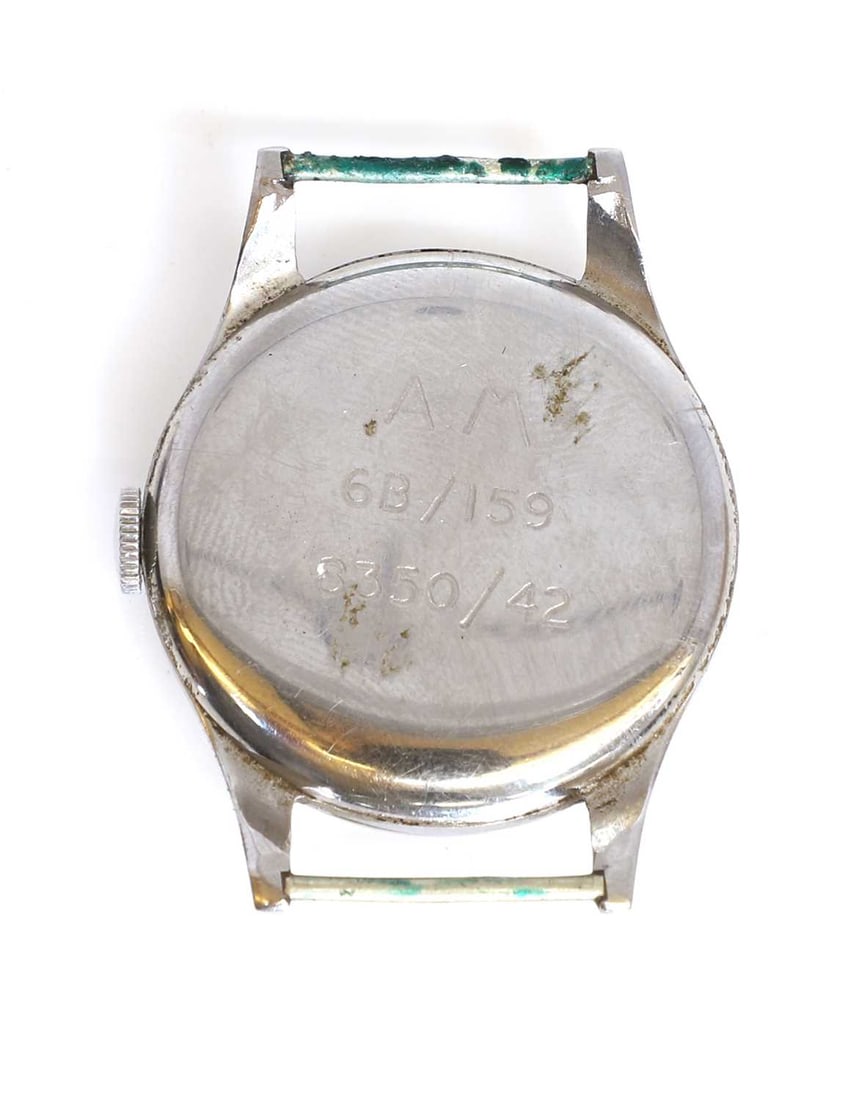 Movado, a WWII British Air Ministry pilots mechanical stainless steel wristwatch, - 2