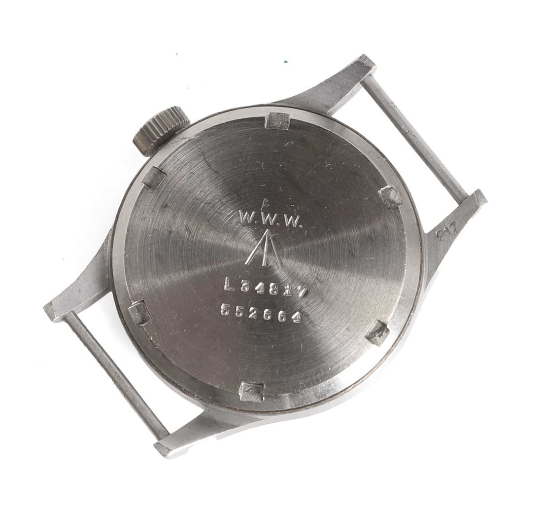 A Record WWII stainless steel British military-issued ‘Dirty Dozen’ mechanical watch, 19 - 2