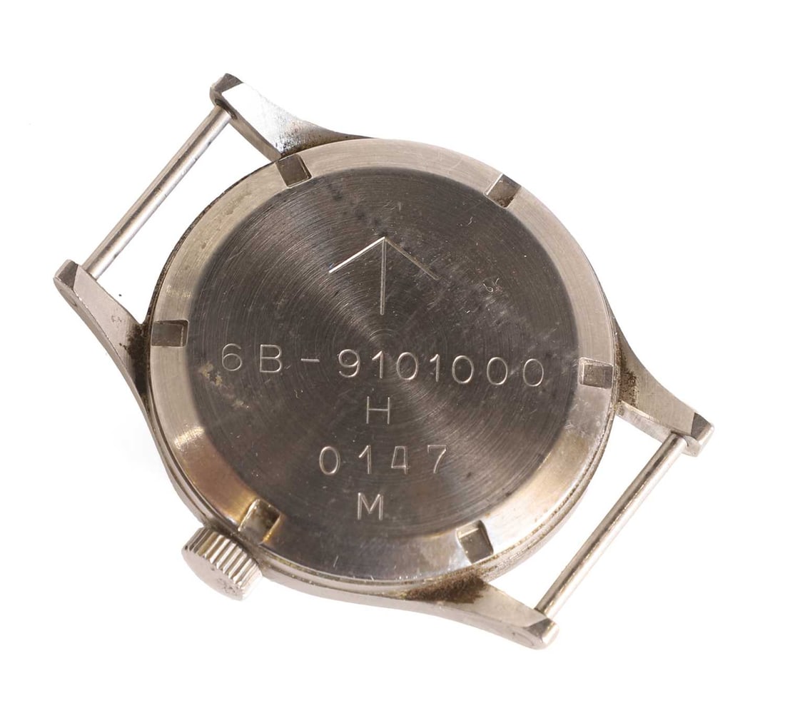 A Hamilton stainless steel military issued RAF mechanical wristwatch, 1960s, - 2