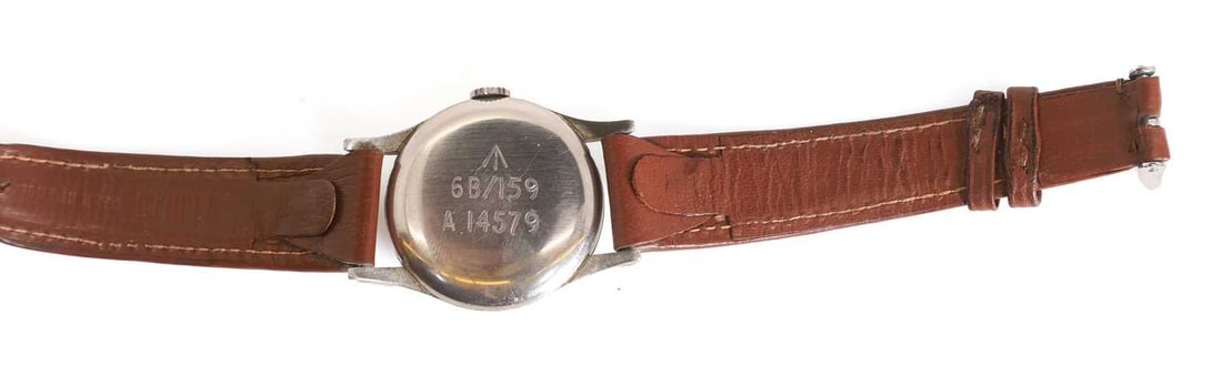 An Omega WWII stainless steel RAF military-issue mechanical wristwatch, 1940s, - 2
