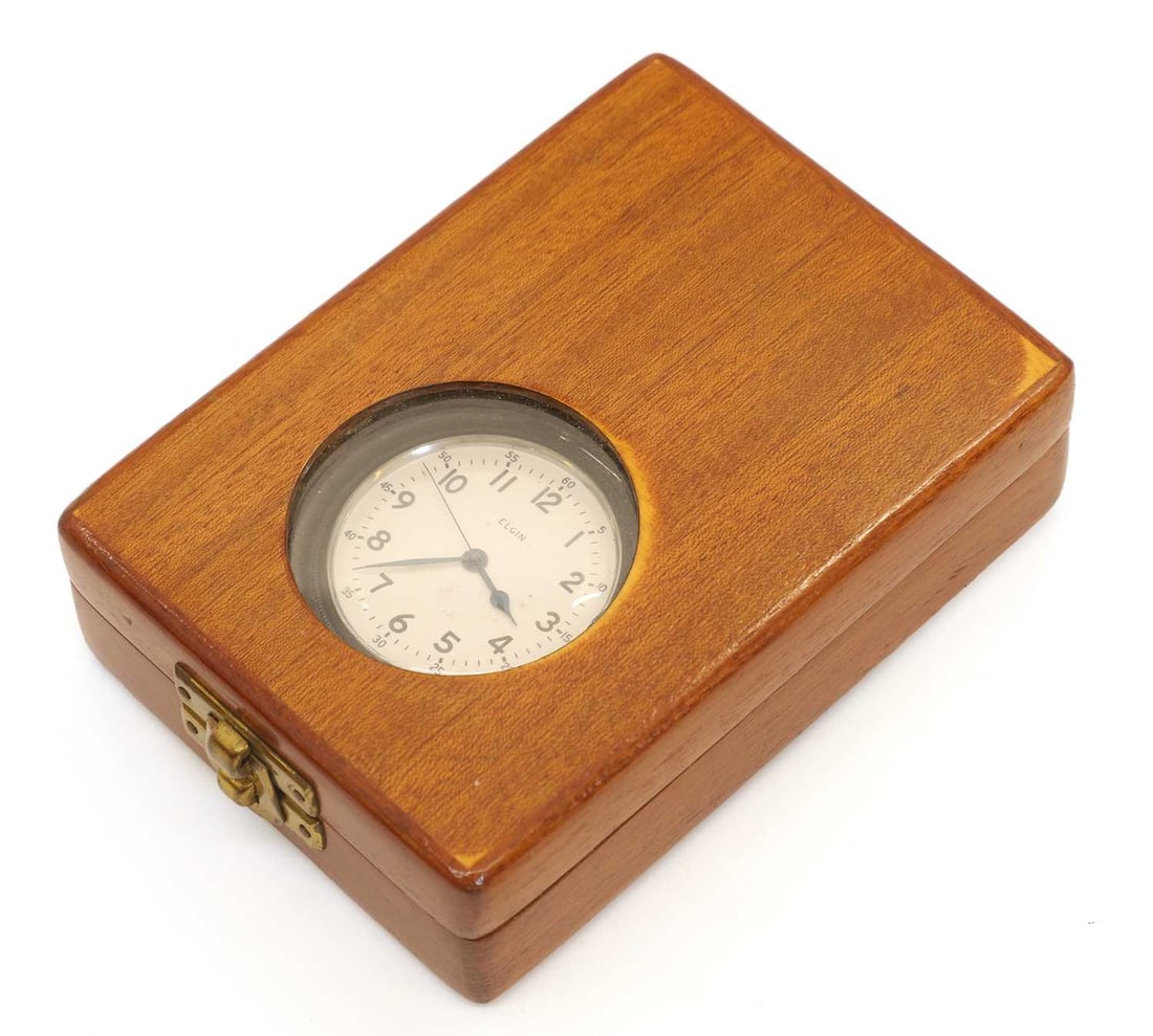 A Royal Navy chrome and nickel plated open face deck pocket watch, Elgin National Watch Company, the - 2