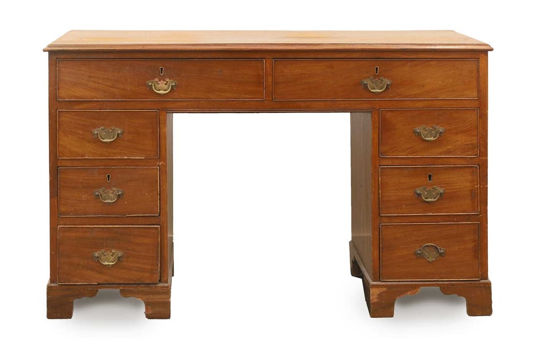 A George III mahogany desk, (1 of 2)