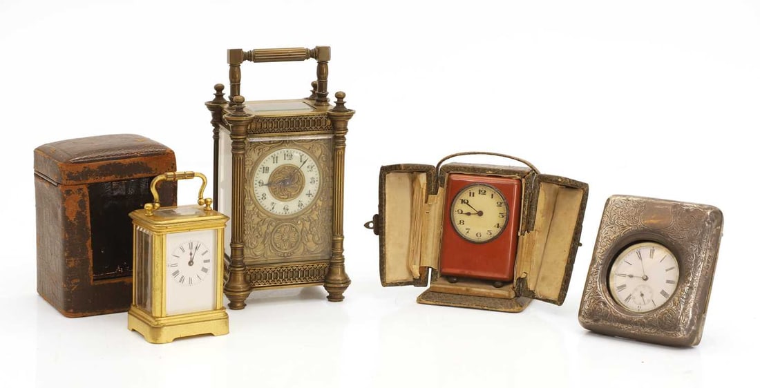 A collection of carriage clocks, 19th/20th century, (1 of 2)
