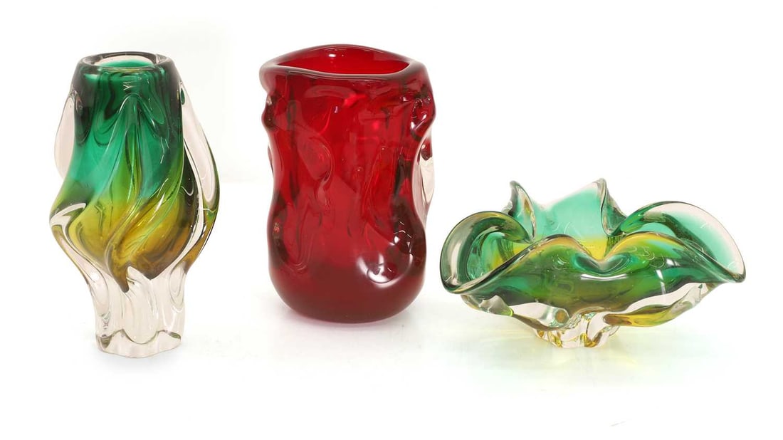 A collection of glass vases, (1 of 1)