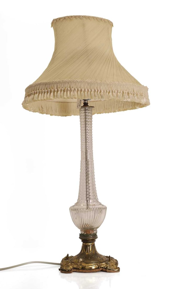 A cut-glass table lamp, 20th century, (1 of 1)