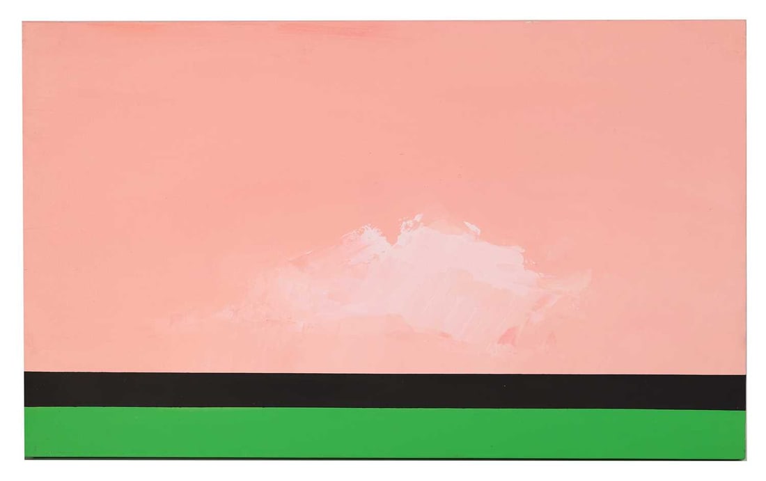 Peter Denmark (British, 1950-2014) 'C301', circa 2008: Peter Denmark (British, 1950-2014) 'C301', circa 2008 acrylic on canvas 55 x 91.5cm; unframed Condition Report: A few tiny scattered dark speckles and faint dirty smudges. Appears to be in otherwise