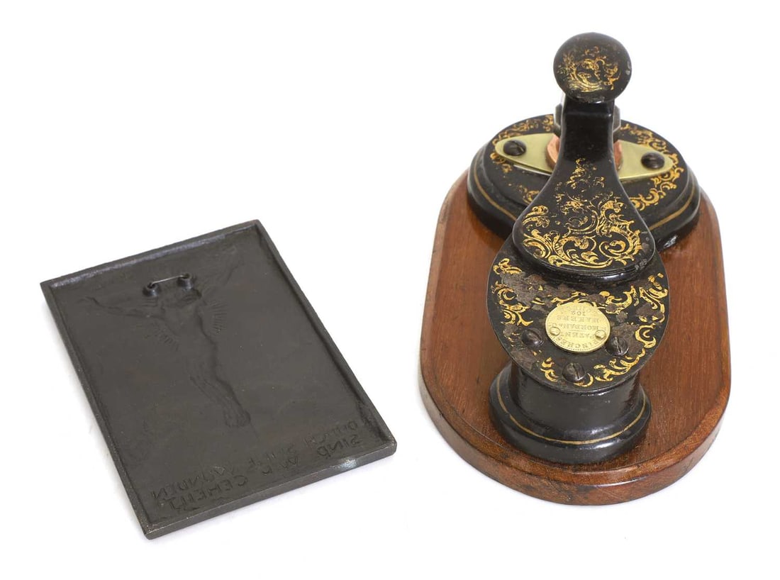 A patent seal punch by Sampson Mordan & Co, London, - 2