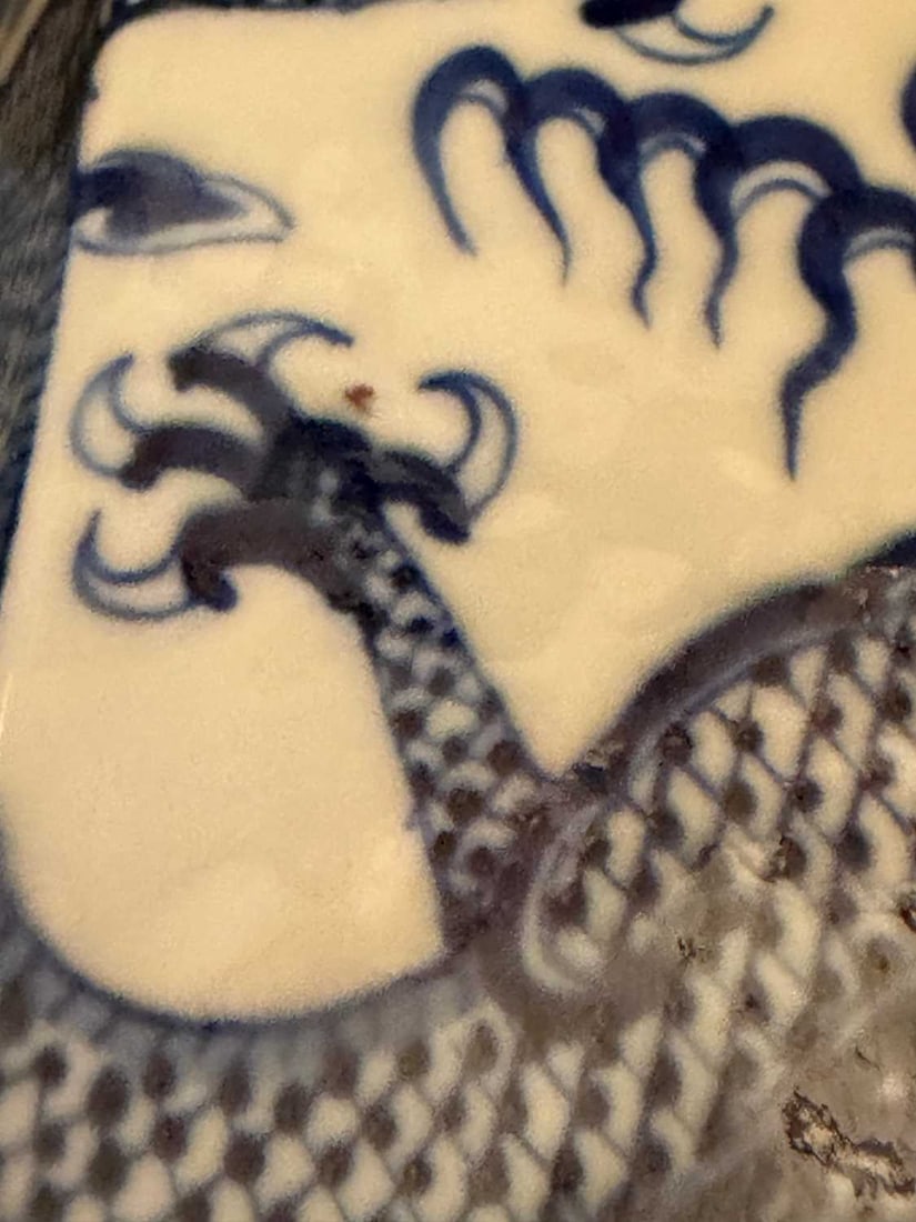 A Chinese blue and white hexagonal vase, early 20th century, - 10