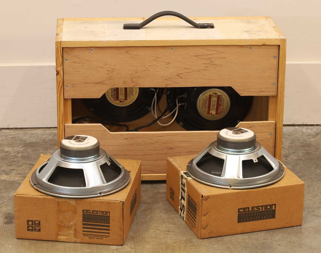 A homemade 2 x 10 guitar speaker cabinet - 2