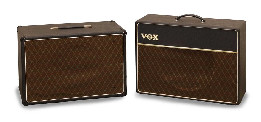 A Vox style 1 x 12 guitar speaker cabinet, (1 of 2)