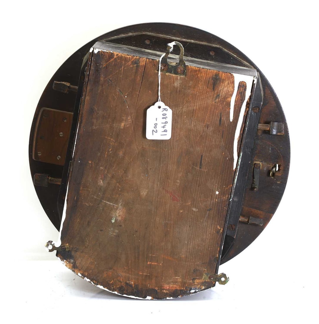 A mahogany wall clock, late 19th century / early 20th century, - 2