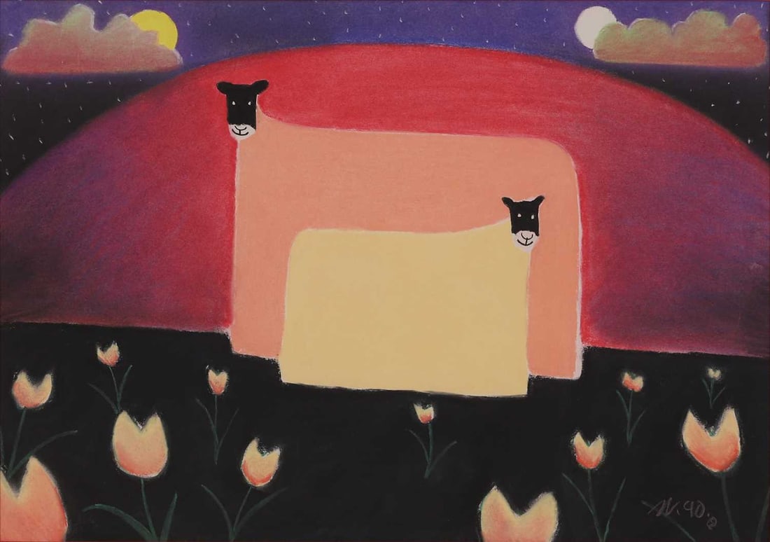 Mackenzie Thorpe (British, b.1956) 'Somewhere Between Night and Day' (1 of 4)